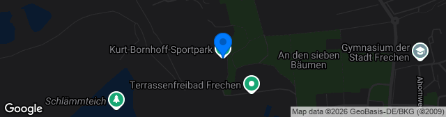 Map showing Kunstrasenplatz Kurt-Bornhoff-Sportpark