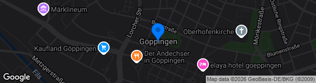 Map showing Stadion SV Göppingen