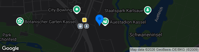 Map showing Auestadion