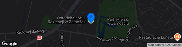 Map showing Stadion OSiR w Zamościu