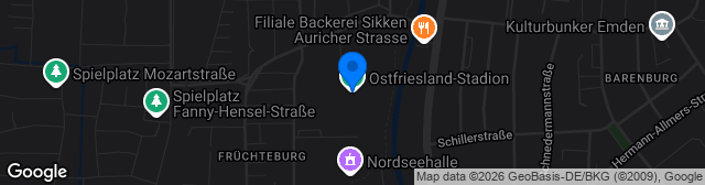 Map showing Ostfriesland-Stadion