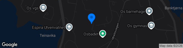 Map showing Kuventræ Idrettsplass kunstgress