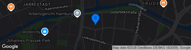Map showing Jonny Rehbein Sportplatz