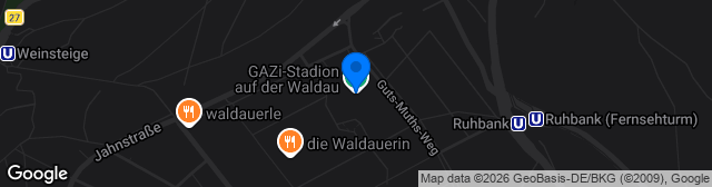 Map showing GAZİ-Stadion auf der Waldau