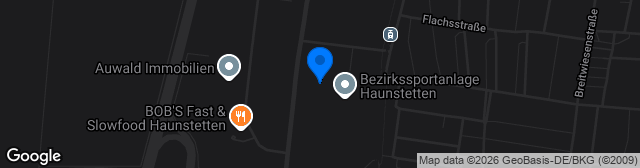 Map showing Bezirkssportanlage Haunstetten