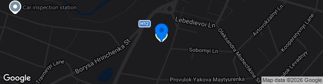 Map showing Stadion Naftovyk