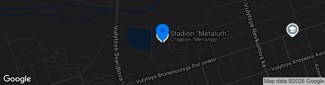 Map showing Stadion Metalurh