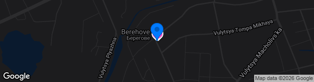 Map showing Stadion Druzhba, Berehove