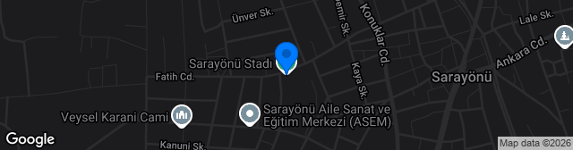 Map showing Sarayönü Stadı