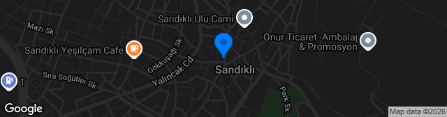 Map showing Sandıklı ilçe Stadyumu