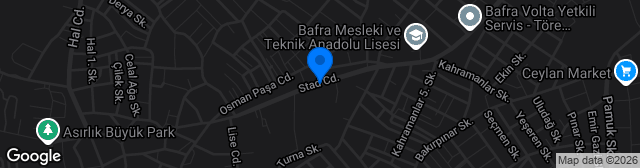 Map showing Bafra Şehir Stadyumu