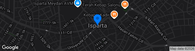 Map showing Isparta Atatürk Stadyumu