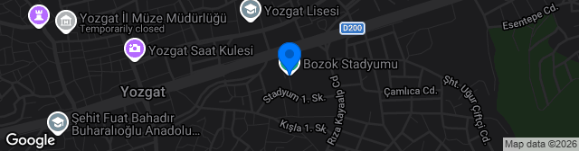 Map showing Bozok Stadyumu
