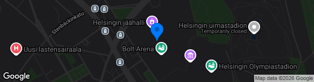 Map showing Töölön Pallokenttä 6 tn