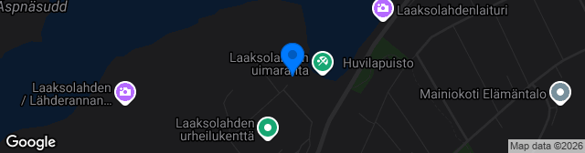 Map showing Laaksolahden tekonurmi