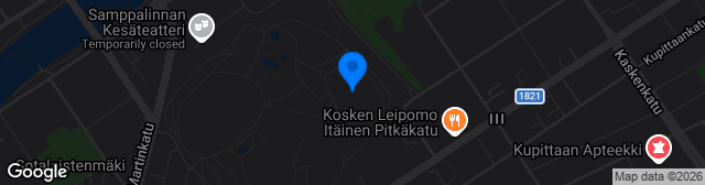 Map showing Urheilupuiston Yläkenttä