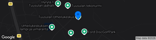 Map showing Tuusulan Urheilukeskus Stadion