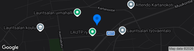 Map showing Lauritsalan tekonurmi