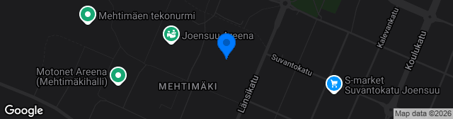 Map showing Joensuun Keskuskenttä