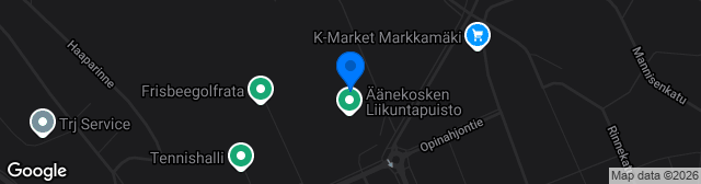 Map showing Äänekosken Keskuskenttä nurmi