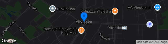 Map showing Ylivieska Keskuskenttä