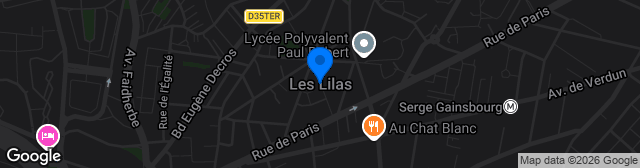Map showing Parc des Sports, Les Lilas