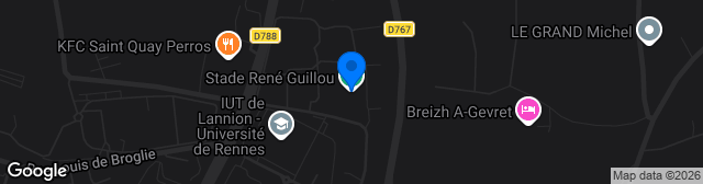 Map showing Stade René Guillou