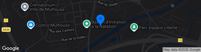 Map showing Stade Joseph Biechlin