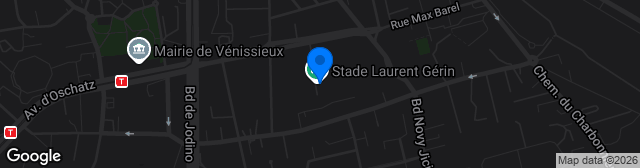 Map showing Stade Laurent Gérin