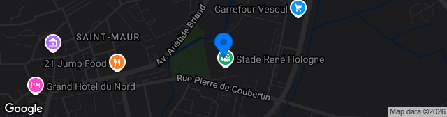 Map showing Stade René Hologne