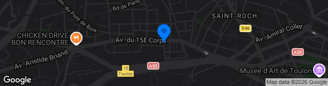 Map showing Stade Auguste Delaune Toulon