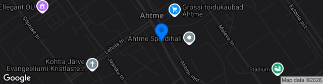 Map showing Ahtme Gümnaasiumi kunstmuru