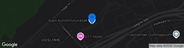 Map showing FC Ajaxi staadion
