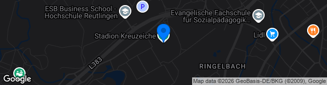 Map showing Stadion an der Kreuzeiche