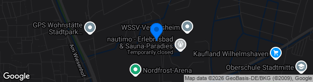 Map showing Jade-Stadion