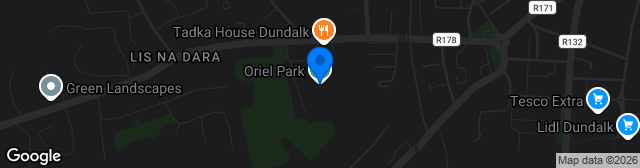 Map showing Oriel Park
