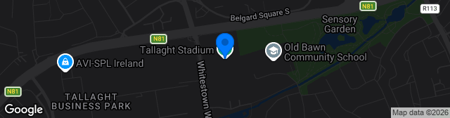 Map showing Tallaght Stadium