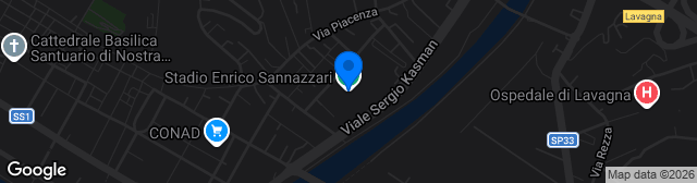 Map showing Stadio Comunale Chiavari