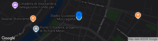 Map showing Stadio Giuseppe Moccagatta