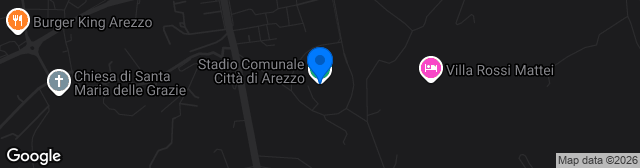 Map showing Stadio Città di Arezzo