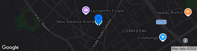 Map showing Gewiss Stadium