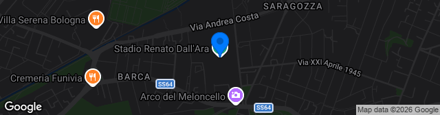 Map showing Stadio Renato Dall'Ara