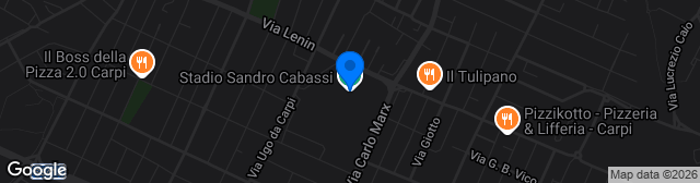 Map showing Stadio Sandro Cabassi