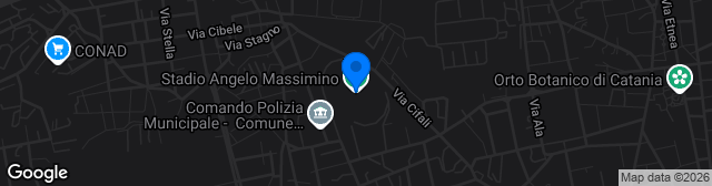 Map showing Stadio Angelo Massimino
