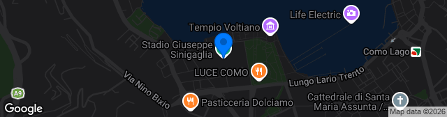 Map showing Stadio Giuseppe Sinigaglia