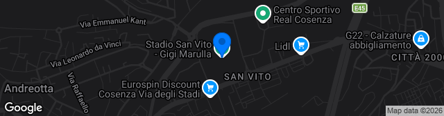 Map showing Stadio San Vito-Luigi Marulla