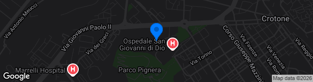 Map showing Stadio Ezio Scida