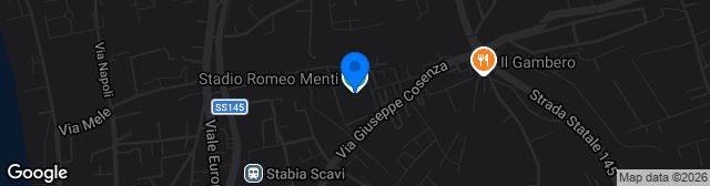 Map showing Stadio Comunale Romeo Menti
