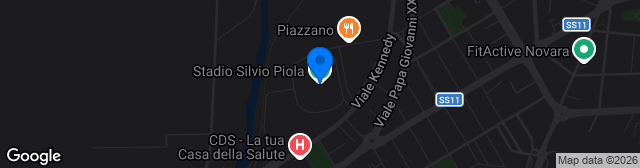 Map showing Stadio Comunale Silvio Piola