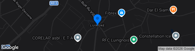 Map showing Terrain FC Luingne